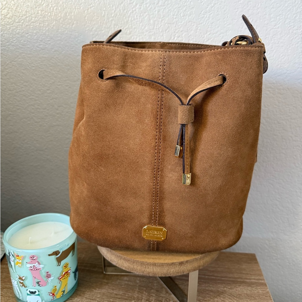 Lauren Ralph Lauren Brown Suede Bag